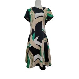 Sandro Ferrone Abstract Midi À-line dress